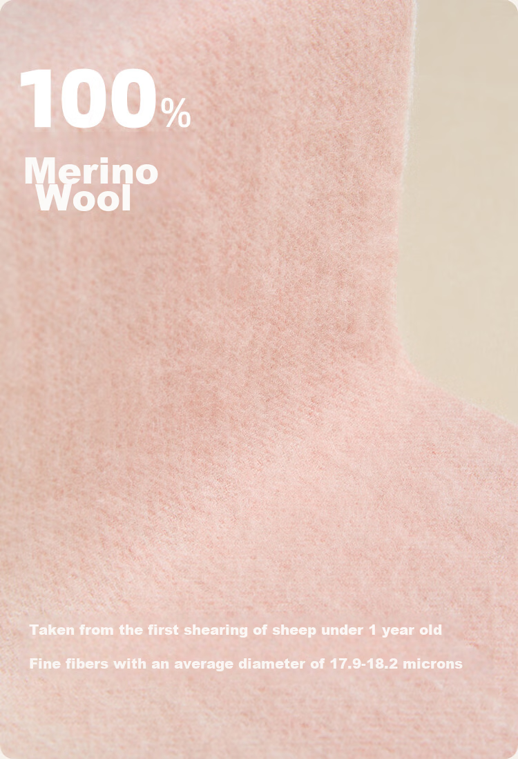 JIUMU Pure Wool Scarf for Women, Autumn And Winter Neck Warmer, Ladies' Warm Shawl, Gift for Girls on National Day Or Birthday, Comes with Gift Bag 3