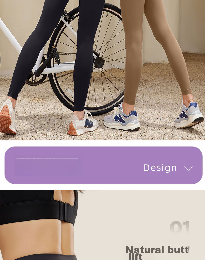 LangSha Yoga Pants, Naked-Feel Quick-Dry Elastic High-Waist Butt-Lifting Women's Sports Fitness Leggings, Tight-Fitting Slimming, Nan Shi Purple, XL 2