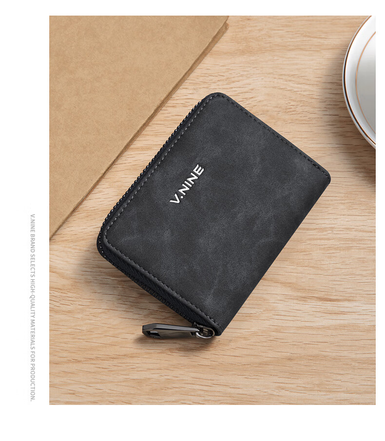 V.NINE Card Holder for Men with Multiple Card Slots, Bank Card Holder, ID Holder, Horizontal Coin Purse, Men's Valentine's Day Gift Box Set 24