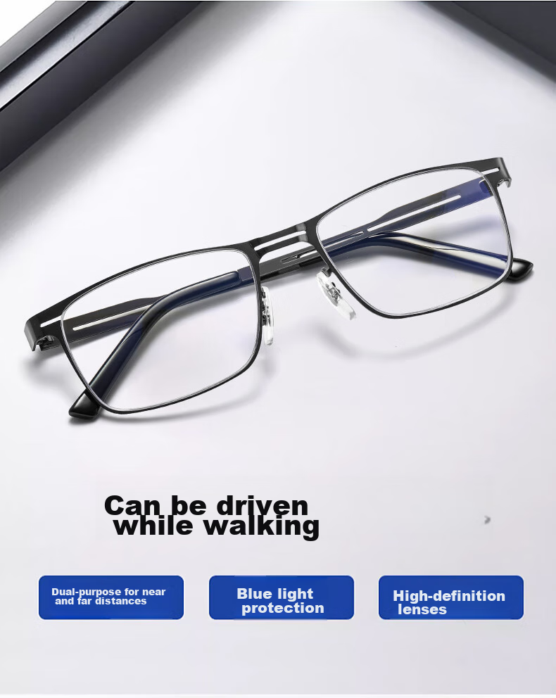 LESCA LUNETIER Reading Glasses for Men, High Definition Ultra-Light Blue Light Blocking Anti-Fatigue Presbyopic Glasses for Women And Elderly, Bifocal Reading Glasses for Me 1