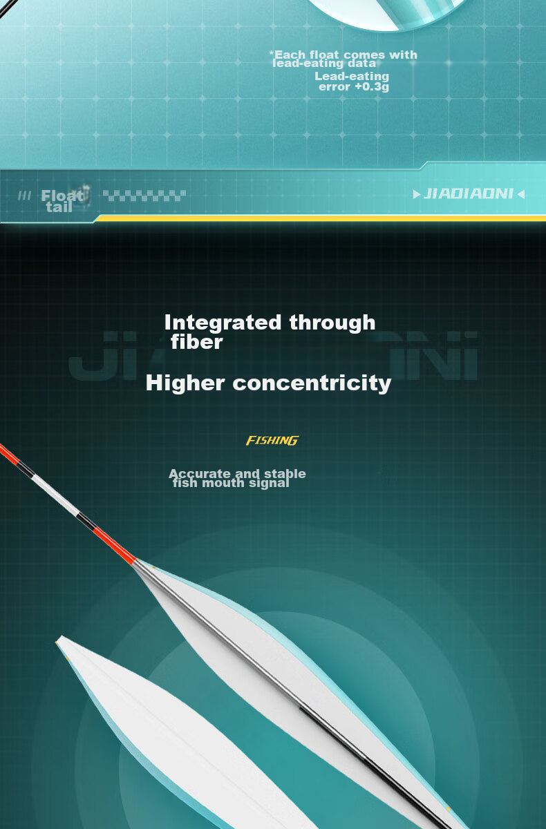 JIADIAONI Hard Tail Crystal Float, Thickened Tail for Visibility, Highly Sensitive Crucian Carp Float, Wild Fishing Nano Float, Authentic Product 12