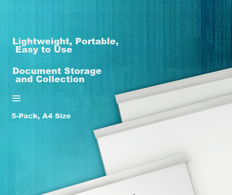Deli School Stationery Lever Arch File, 5-Pack, A4/9mm Document Folder, Triangular Pull Rod File, Student Exam Paper Folder, Medical Report Organizer, Transparent, 5531 1