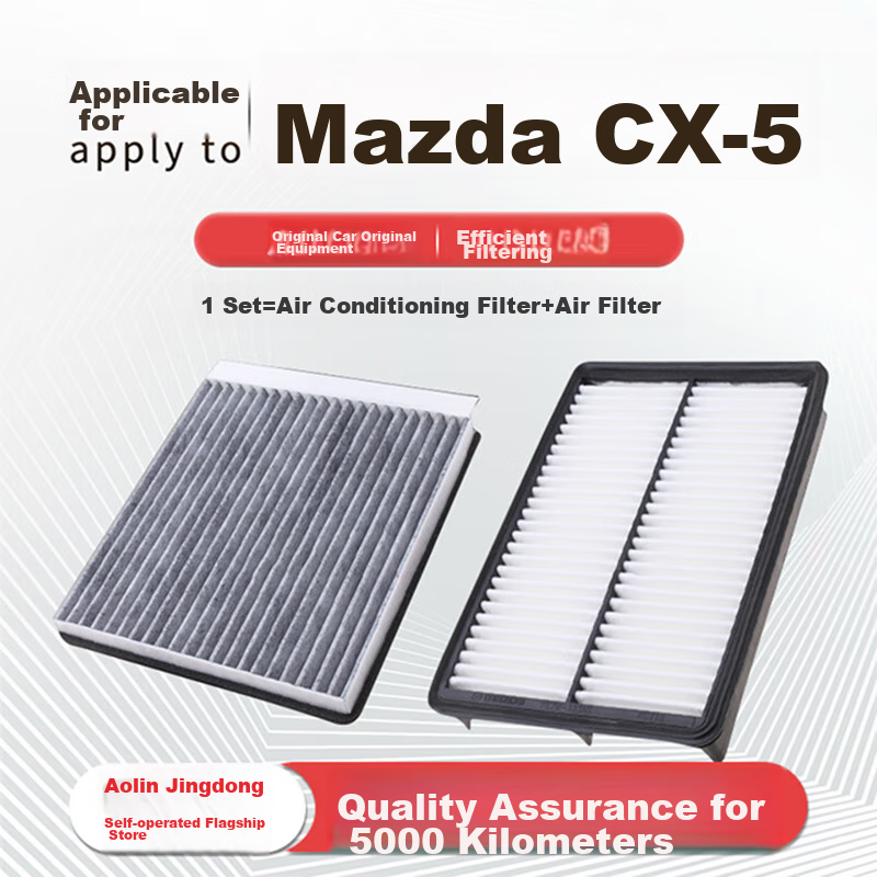 Aolin Air Filter Set Including Air Conditioning Filter And Air Filter Cleaner for 2013-2025 Mazda CX-5 (2.0L/2.5L)