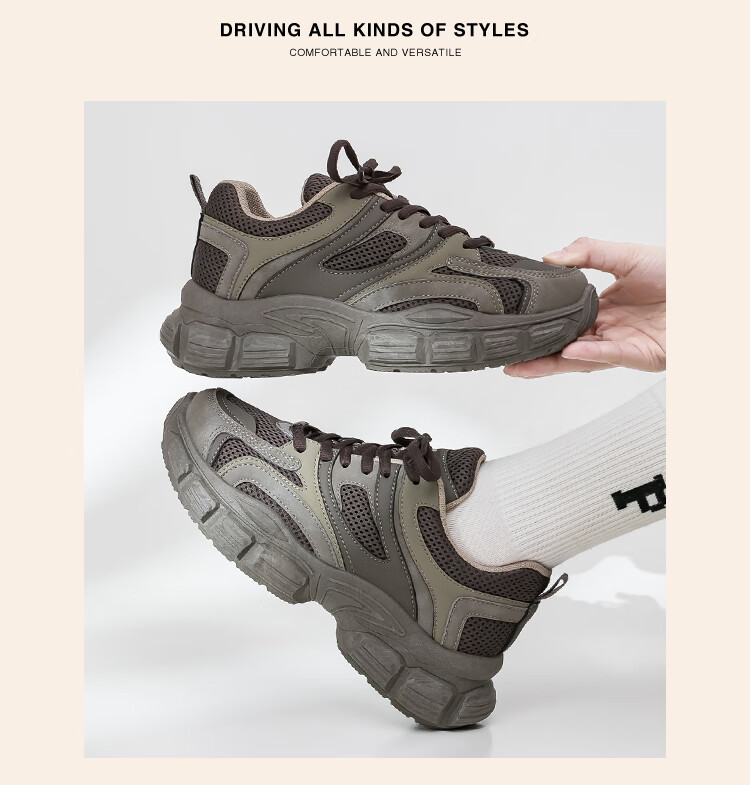 Warrior Comfortable Running Mechanical Style Dad Casual Shoes for Women KGH2338 Black Size 39 11