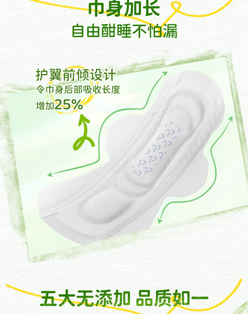 ABC Australian Tea Tree Extract Ultra-Thin Breathable Overnight Sanitary Napkins, Sold by JD, Menstrual Pads, 280mm*8 Pieces 8