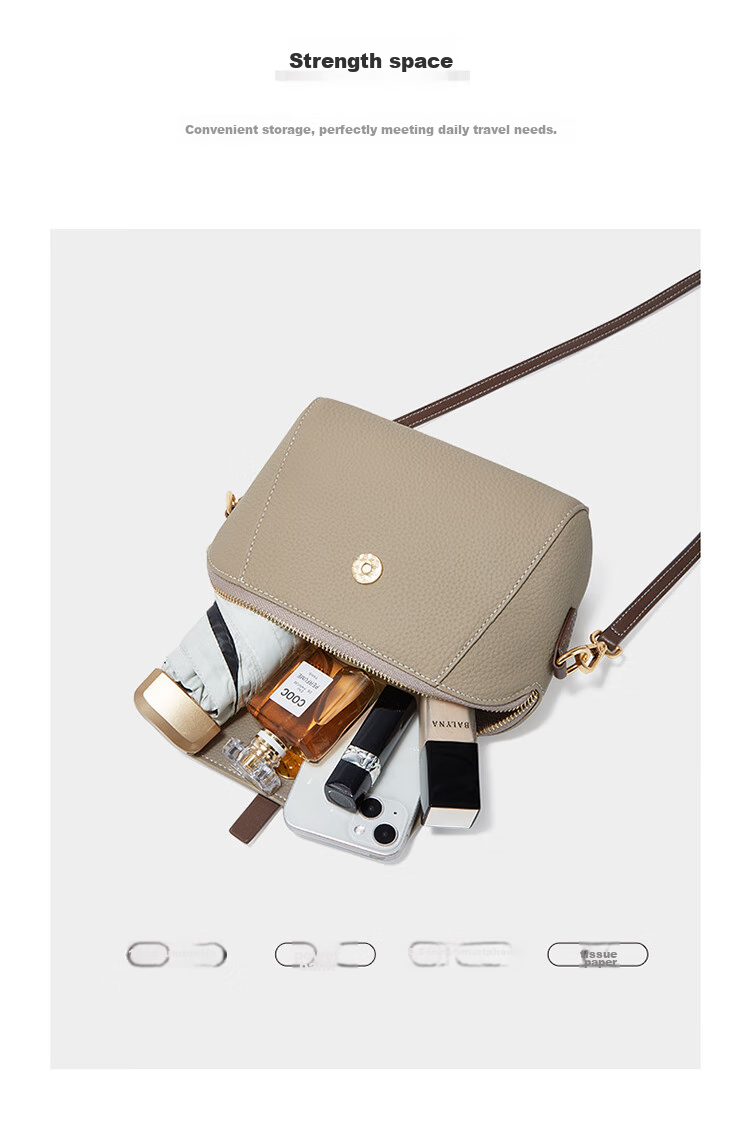 Aokang Women's Handbag, 2026 New Trendy Cowhide Small Square Bag, Light Luxury Crossbody Shoulder Bag, Birthday 520 Gift for Girlfriend Or Wife 15