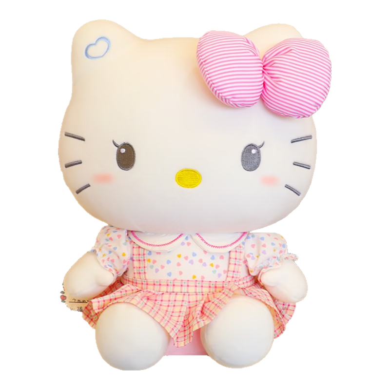 Hello Kitty Sanrio Plush Toy Doll Stuffed Animal Pillow Decoration Birthday Gift for Girls, Cat Cat Figurine