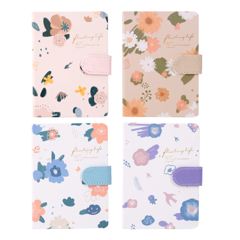 COMIX 64K/146-Page Student Notebook, Leather Cover with Magnetic Clasp, Portable Journal, Diary, Birthday Gift, Back-To/Graduation Present, Companion Gift, C6100 Pink