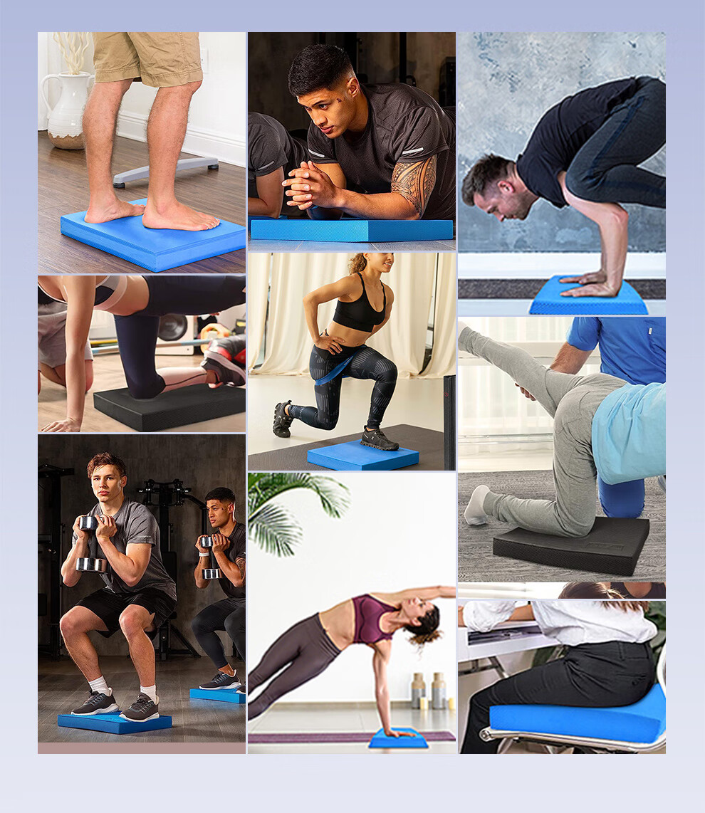 PROIRON Puli'ai Balance Pad, Flat Support Core Training Yoga Mat, for Men And Women, Fitness PU Soft Step, Black 4