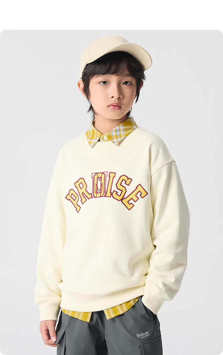 BALABALA Children's Clothing, Kids' Sweatshirt for Girls And Boys, Spring And Autumn 2025 Collection, Loose-Fitting Top for Older Children, Versatile Outerwear, 209125121201 12