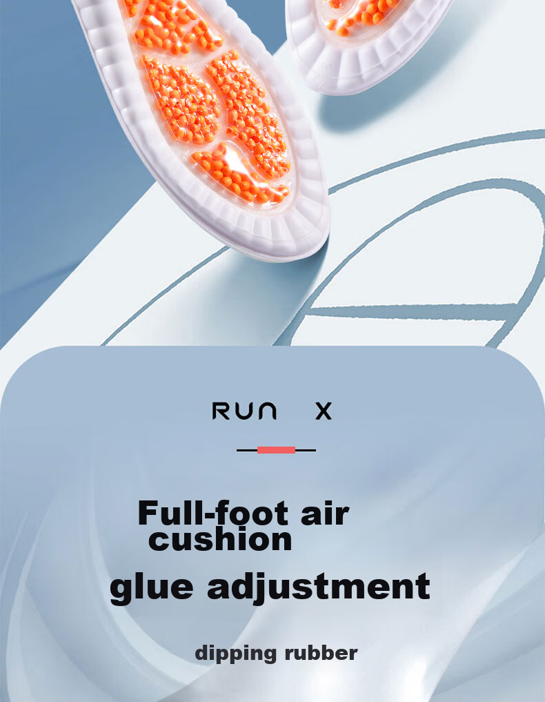 IQGD Insoles for Men, Sports Soft Cushion Cloud Technology Shock-Absorbing Breathable Squishy Feeling Basketball Military Training 8037 Size 43-44 2