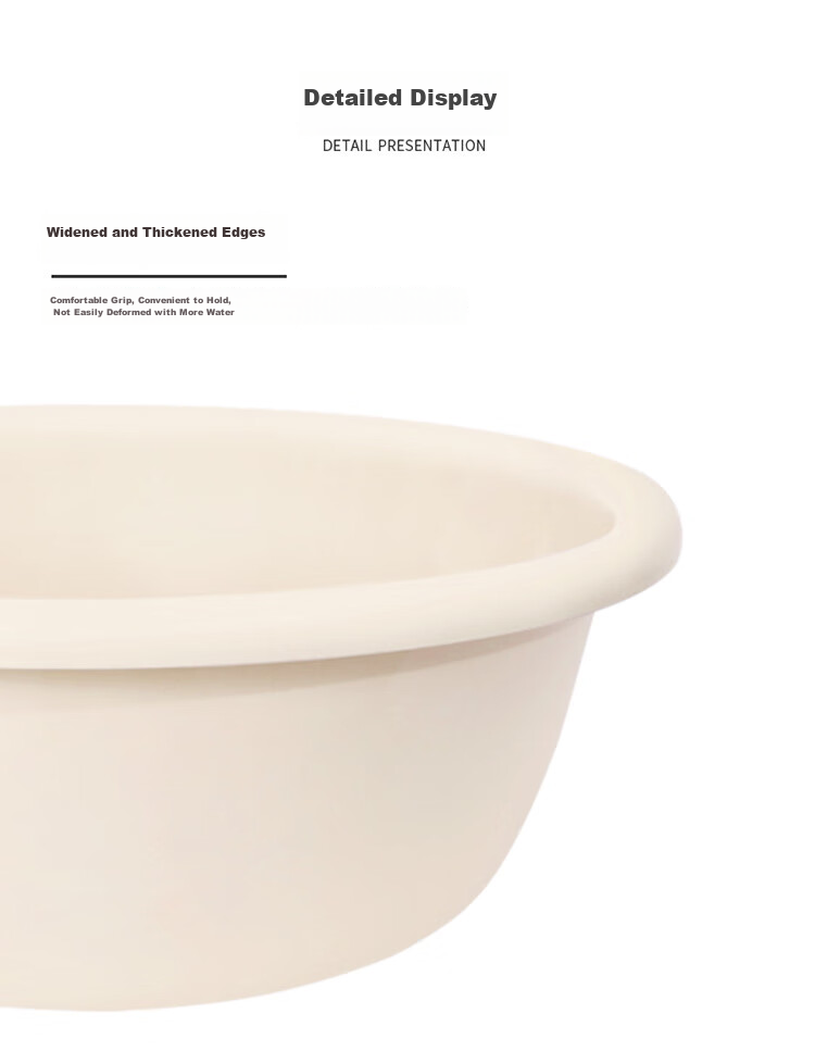 Fuaijia Thick Face Basin Set of Two, 38cm Washbasin, Vegetable Washing Basin, Foot Washing Basin, Student Basin, Plastic Basin, Foot Soaking Basi 8
