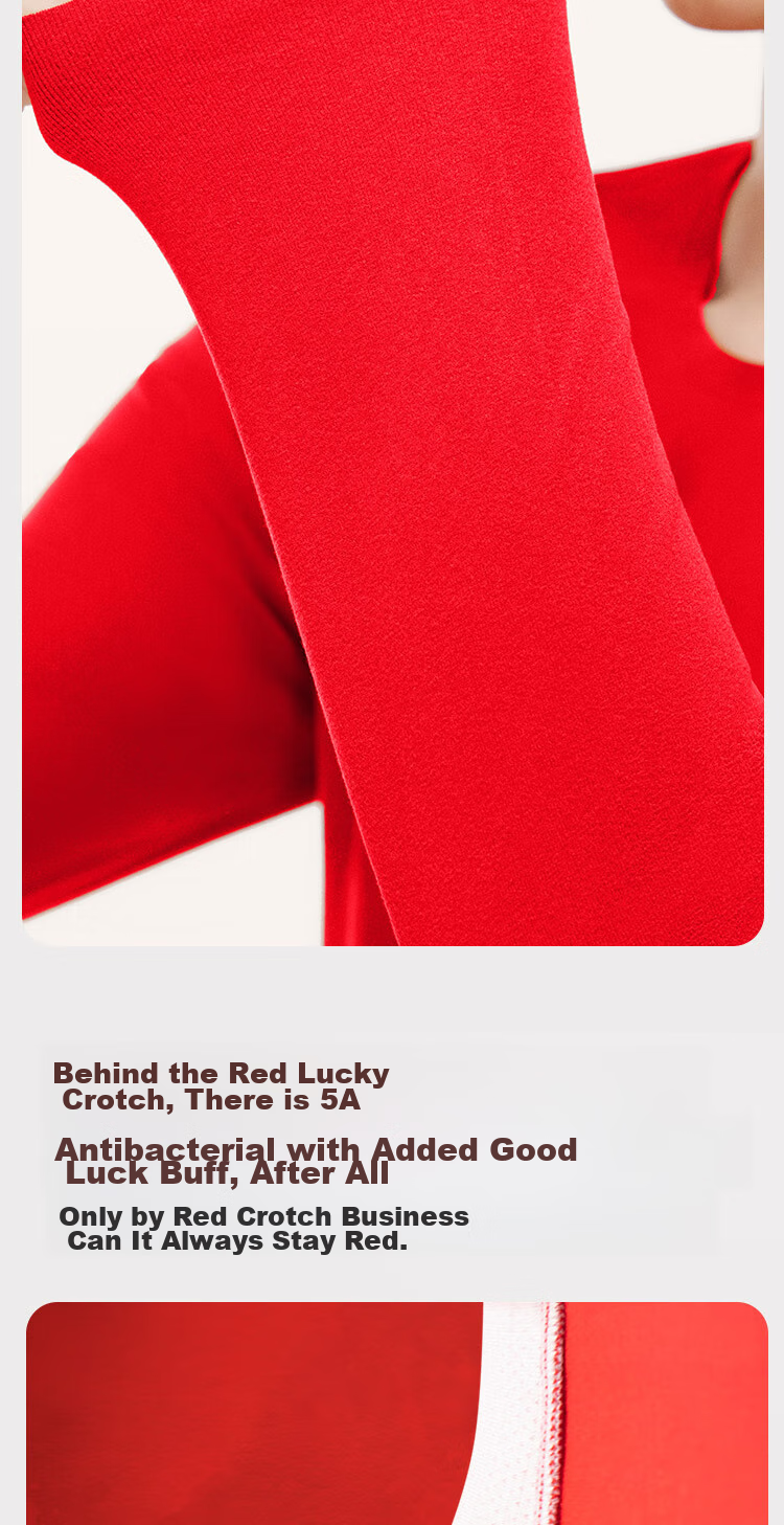 HLA [Hongyun Gift Box] Thermal Underwear for Men, Zodiac Year Double-Sided Fleece 230g, Jijie Red Underwear, Socks 12