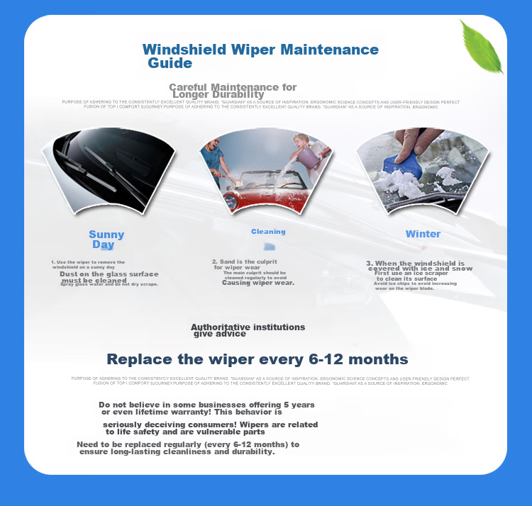 Aoye Windshield Wipers for Volvo S60/S60L 2011-2019 Models, Frameless Design, Original Size Front Wipers, 1 Pair 26+20 Inches 6