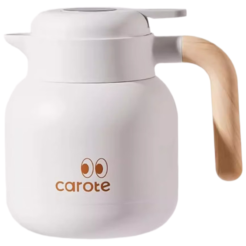 CaROTE Insulated Thermos, Household Stainless Steel Hot Water Pot, Steeping Pot, Large Capacity Office Tea Infuser, 1L without Tea Compartment