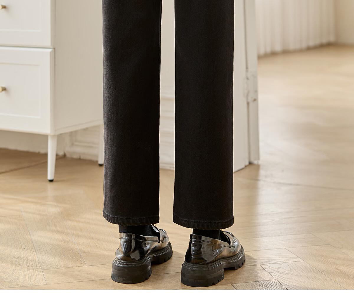 PinCai Autumn Winter Fleece-Lined High-Waist Slim Fit Skinny Jeans for Women Stretch Warm Pants P139N3231 21