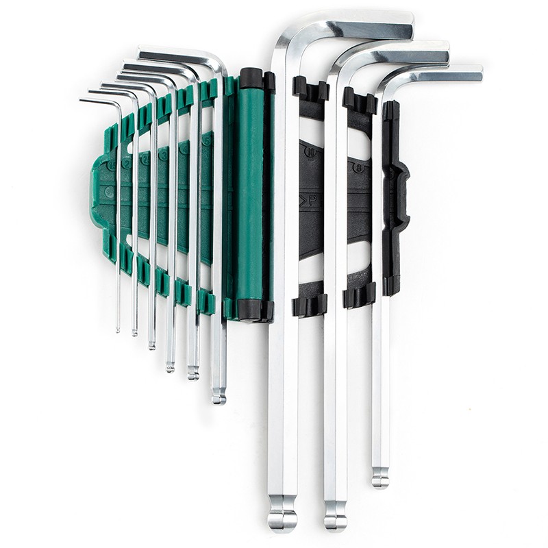 SATA 1.5-10mm Extended Ball-End Hex Key Set, 9 Pieces, 09105