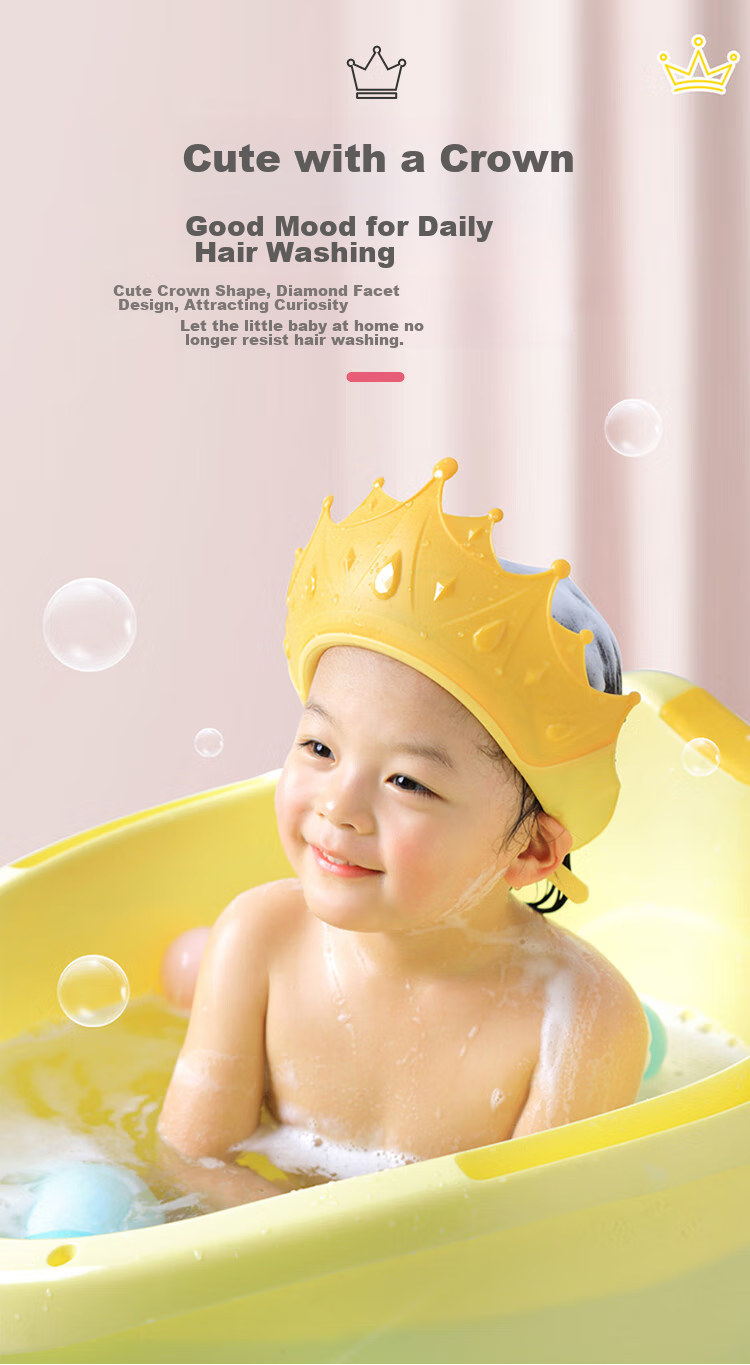Baoshi Universal Shampoo Cap for Kids and Adults Waterproof Ear Protection Bathing Hat for Babies and Elderly 8