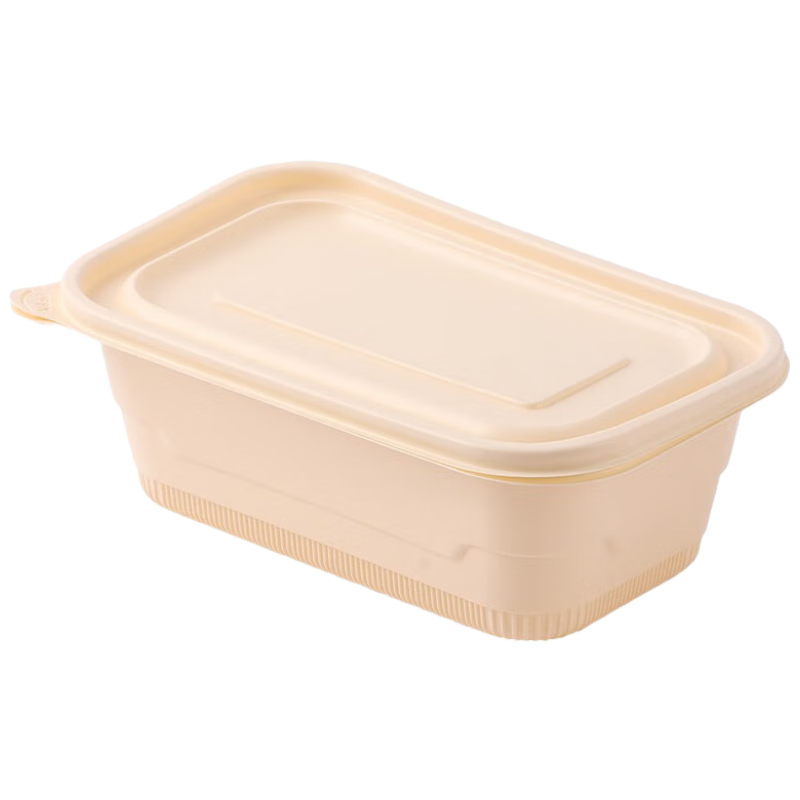 Baijie Corn Starch Disposable Food Containers, Biodegradable Microwave-Safe Takeout Boxes for Fast Food And Lunch, 1000ml*20 Sets