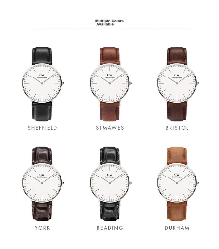 DanielWellington DW Men's Watch, Classic Leather Simple Fashion European And American Quartz Wristwatch, Birthday Gift for Boyfriend, DW020 3
