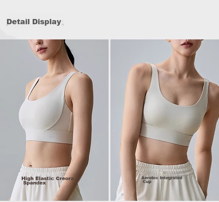 Gigt Sports Bra for Women, Yoga Bra with Beautiful Back Design, One-Piece High-Intensity Support, Anti-Shock, Side Support Reduction, Fitness Running Vest 46