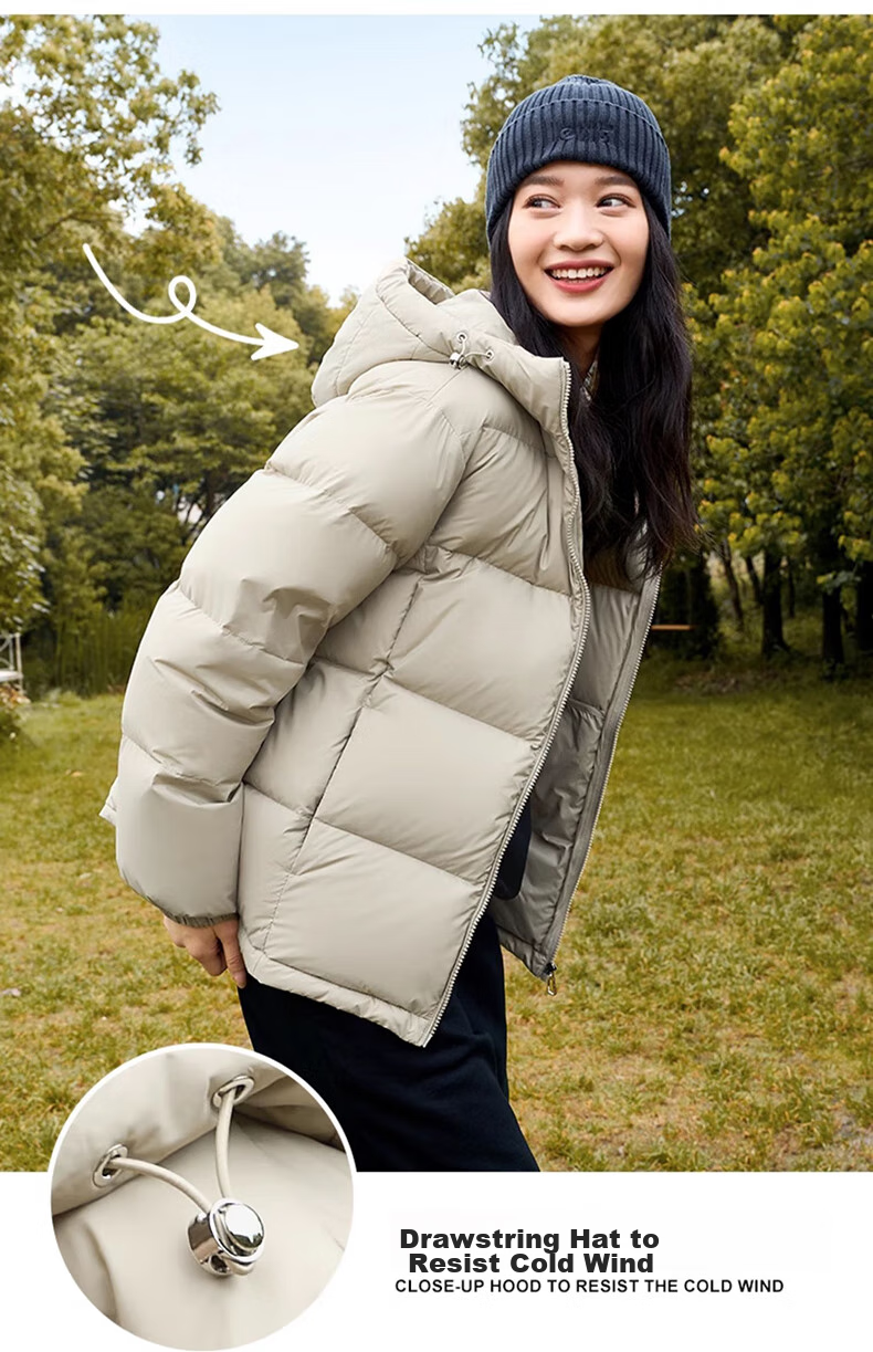 Yalu Waterproof, Windproof, And Dirt-Resistant Short down Jacket for Women, New Winter 2026 Style with Hood, Heat-Retaining And Warm Puffer Coat, Sold by JD 6