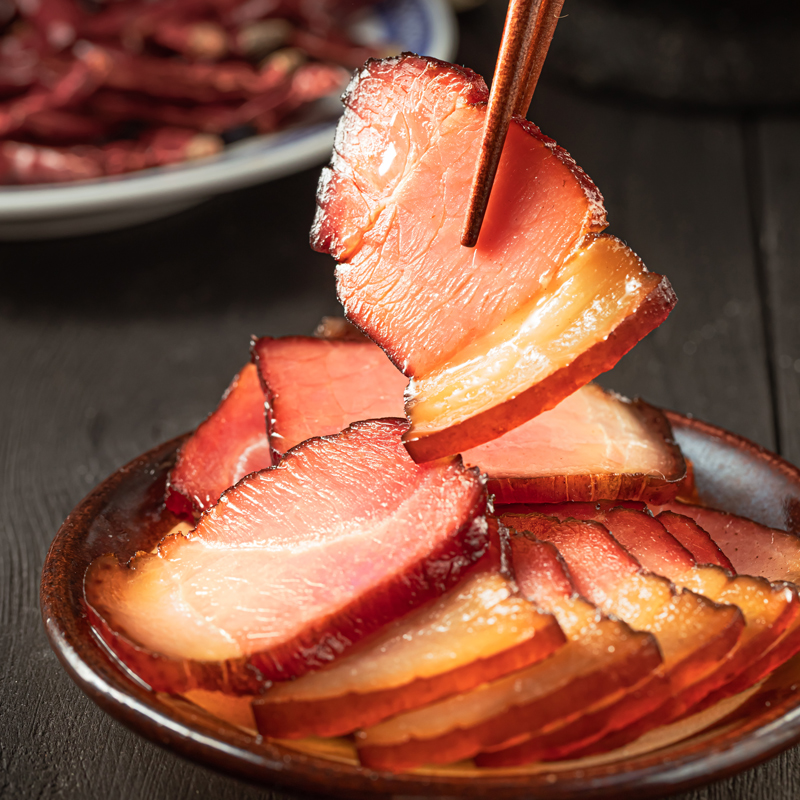 蜀腊人家招牌腊肉后腿腊肉川味偏瘦柴火烟熏咸肉年货送礼烹饪食用496g