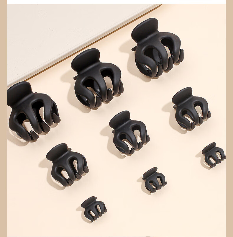 Chense High Ponytail Hair Claw Clips (Set of 14) Medium Pumpkin-Shaped Shark Clips for Back of Head And Bu 12