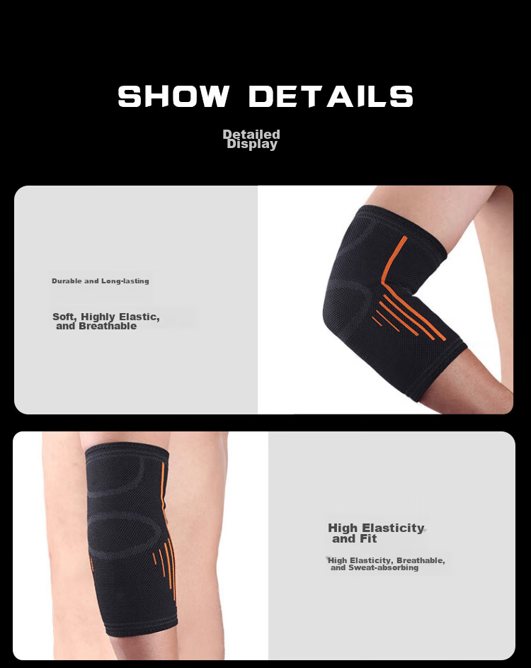 LAC Elbow Guard Sports Brace for Men And Women, Basketball Badminton Tennis Fitness Thickened Joint Support Wristband Upgraded Version Single Pack Size L 6