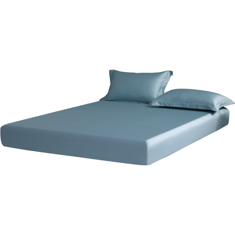 Shuixingjiafang Cotton Bed Sheet, 100% Pure Cotton, 60-Count Long-Staple Cotton Sateen, Single Bed Cover, Dust-Proof Mattress Cover, 180x200