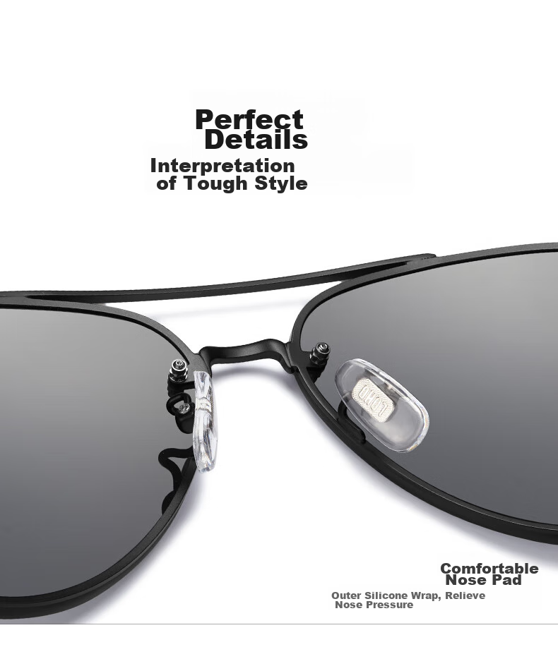 LOHO Polarized Sunglasses for Men And Women, Driving-Specific Aviator Sunglasses, Fishing UV Protection New Model 7