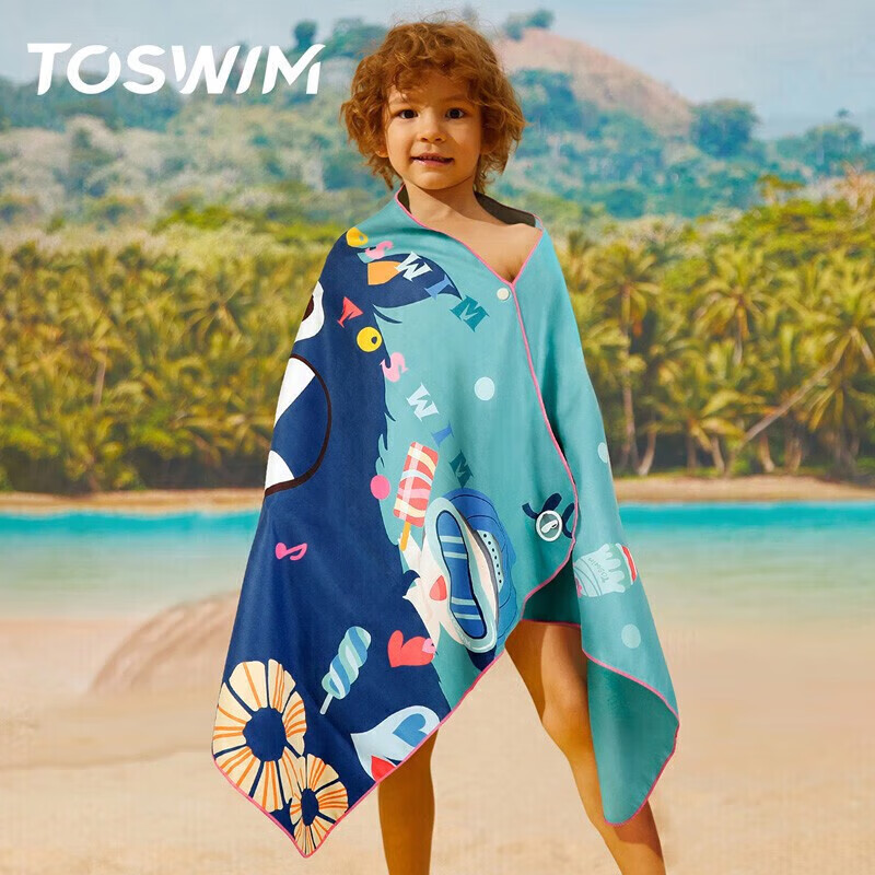 Полотенце для детей TOSWIM, быстросохнущее, для плавания, впитывающее, дорожное, быстросохнущее пляжное полотенце, дизайн "Жадный медведь"