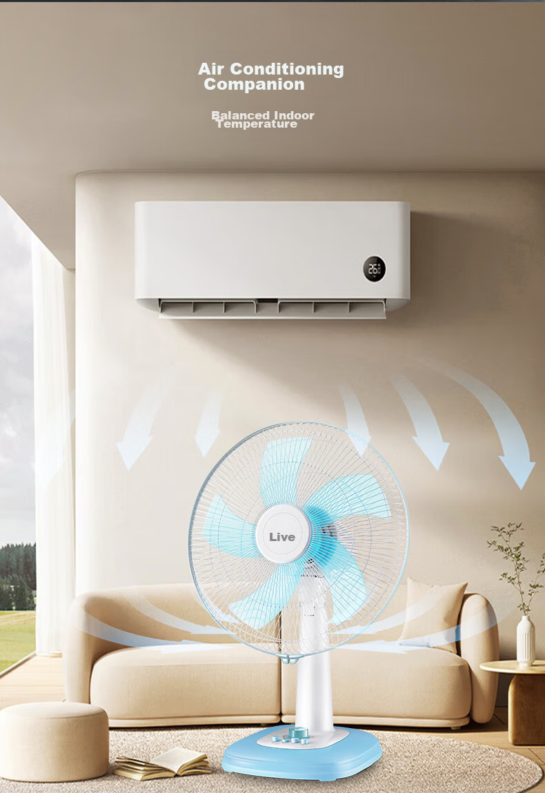 Wahson Electric Fan/Stand Fan/Low Noise Fan/16-Inch High Air Volume Home Office AC Fan with Fixed Frequency WS-A1603A 10