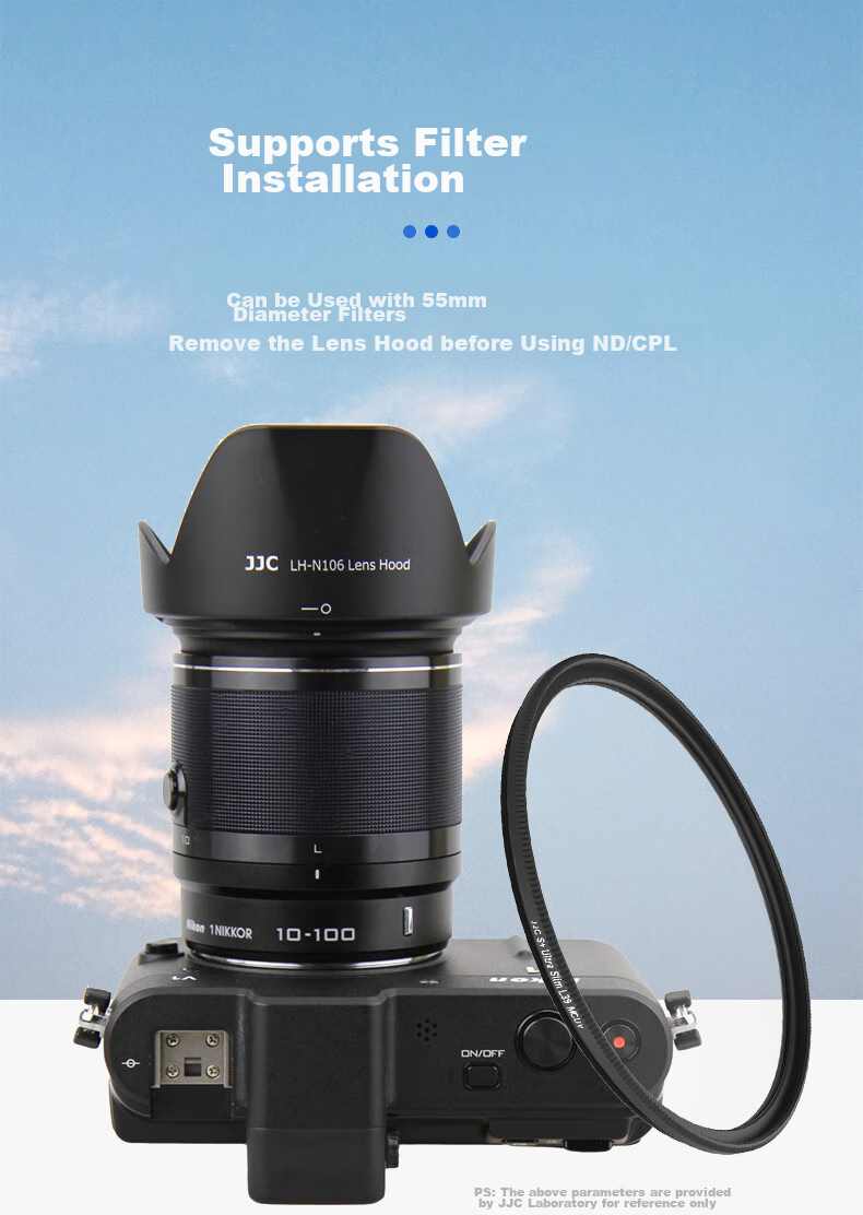 JJC Lens Hood for Nikon AF-P 18-55mm Lens, Compatible with D3400 D3500 D5500 D5600 D7500 DSLR Cameras, Photography Accessory HB-N106 5