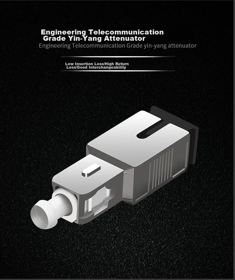 EB-LINK Engineering Telecom-Grade Fiber Optic Attenuator, SC Male-Female Type, 5DB Single-Mode Optical Attenuation Adapter 1