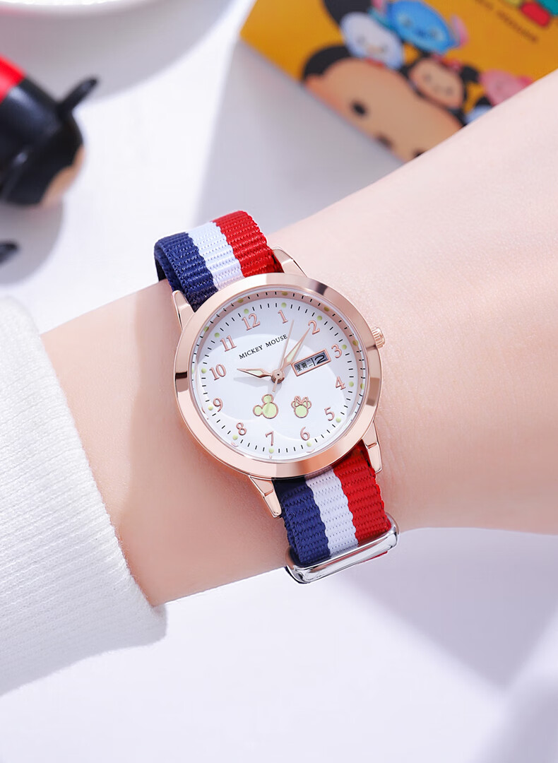 Disney Children's Watch, Girls' Student Back-To Gift, Cute Young Girl Exam Analog Quartz Wristwatch MK-11383B 6