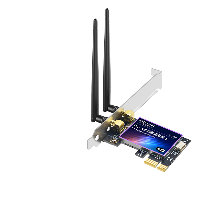 EB-LINK Intel 7265 Chip, PCI-E Desktop Computer Built-In Wireless Network Card, WiFi 5 Dual-Band 1200M, Bluetooth 4.2, Gigabit Network Card, PCIE Gaming Desktop Network Card