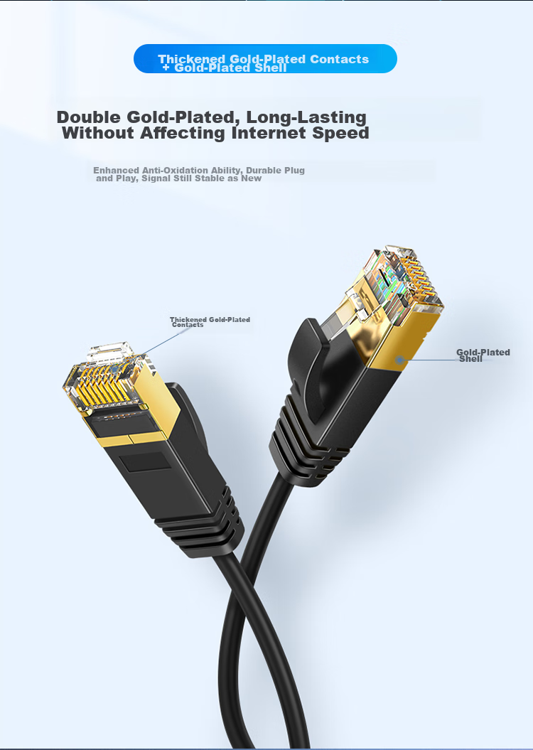 CABLE CREATION CL0325-G Cat8 10Gbps E-Sports Grade Ethernet Cable, CAT8 Patch Cord, 40Gbps Computer Broadband Network Transmission Thin Cable, 0.3 Meters 10