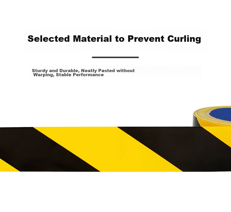 Oumai Yellow Warning Tape, PVC Zebra Crossing Isolation Warning Sticker, Warehouse Workshop 5S Management Floor Marking Line Tape, Yellow 10cm*20m, 1 Roll 5