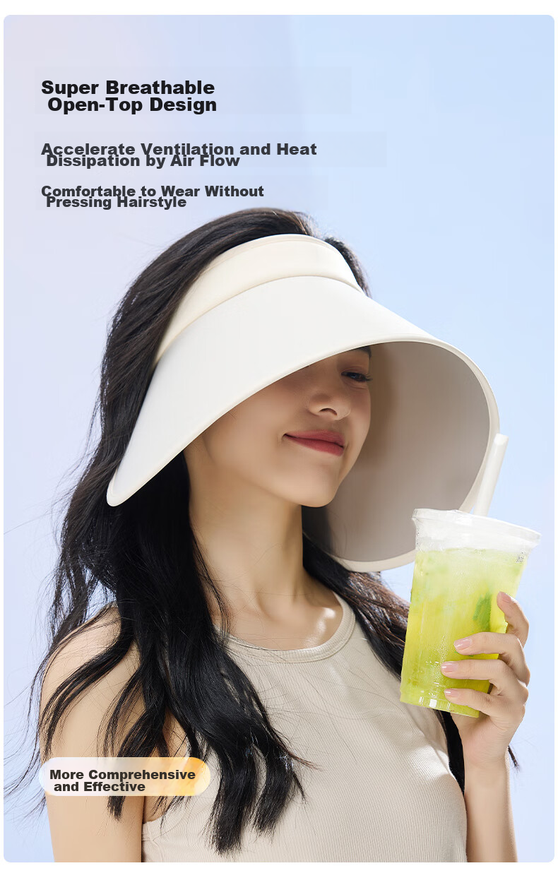 MISSION UV Sun Protection Hat for Women, Sun Visor Cap, Sun Hat, Visor Cap, Cool Hat, Summer Outdoor Face-Covering Anti-UV Wide Brim Hat 5