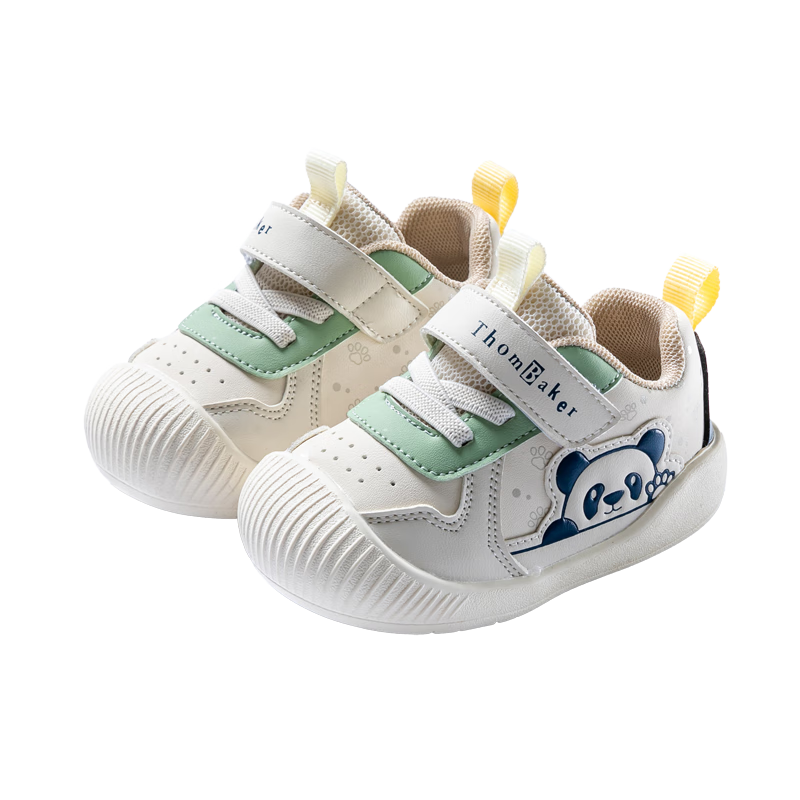ThomBaker Baby Walking Shoes, Spring New Style, Non-Slip Soft Sole, Breathable Children's Functional Shoes for Boys And Girls, Beige Panda 17
