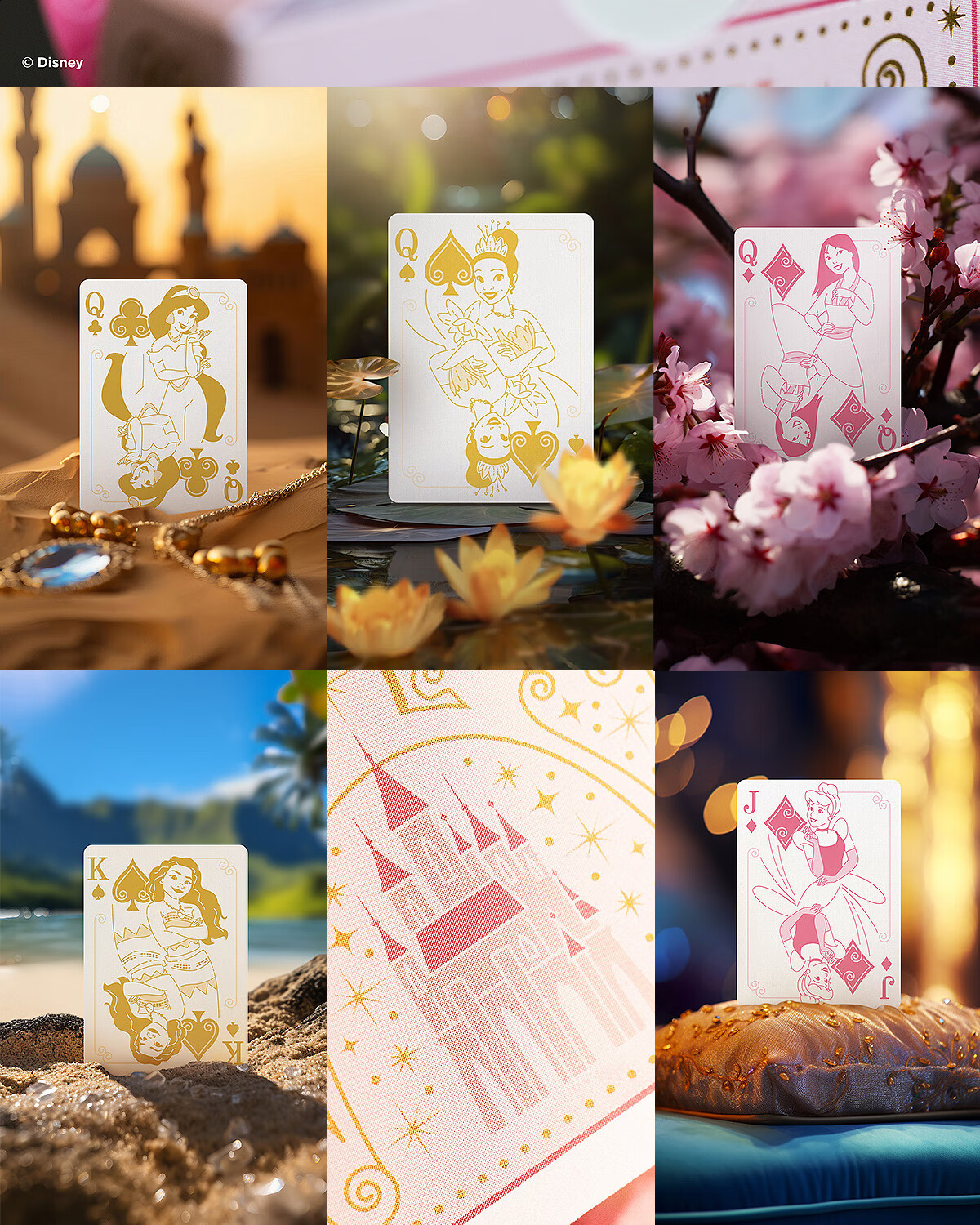 BICYCLE Disney Princess Series Commemorative Playing Cards (Blue) - 1 Deck 3