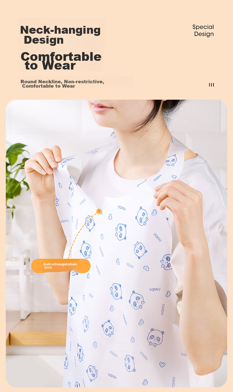 MARYYA Disposable Apron, 10 Pieces, for Hot Pot Restaurants, Adults And Children, Waterproof And Oil-Proof Bib Waist Apro 5