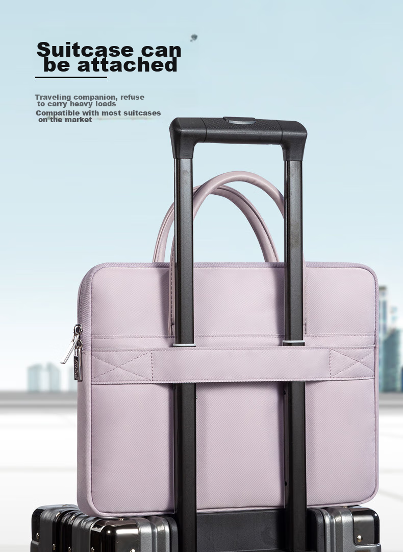 WOMT Inkless Laptop Bag for Women, Handheld, Suitable for 13.3/14 Inch Laptops, Compatible with Apple, Lenovo Xiaoxin Air, Huawei Matebook 14s, ASUS, Dell, Xiaomi, HP, Microsoft 12