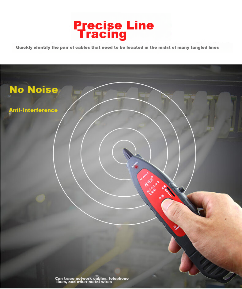 Jingmingshu NF-8200 Cable Tester, Wire Tracker, Line Finder, Cable Locator, Network Tester, Cable Tracer, Line Tracker, Military Line Finder 4