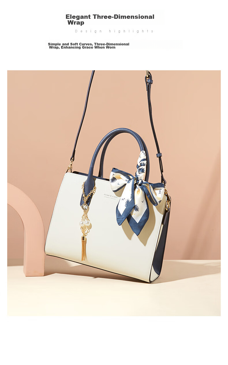 TUCANO Women's Handbag, 2026 New Cowhide Leather Tote Bag, Light Luxury Kelly Bag, Ladies' Shoulder Crossbody Bag, Birthday And 520 Gift 8