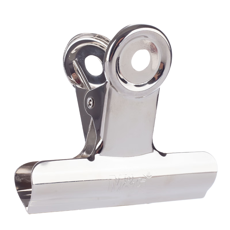 M&G Stationery Popular Product: 76mm Silver Round Binder Clips for Office Document Organization And Financial Bills, Pack of 6 ABS92645
