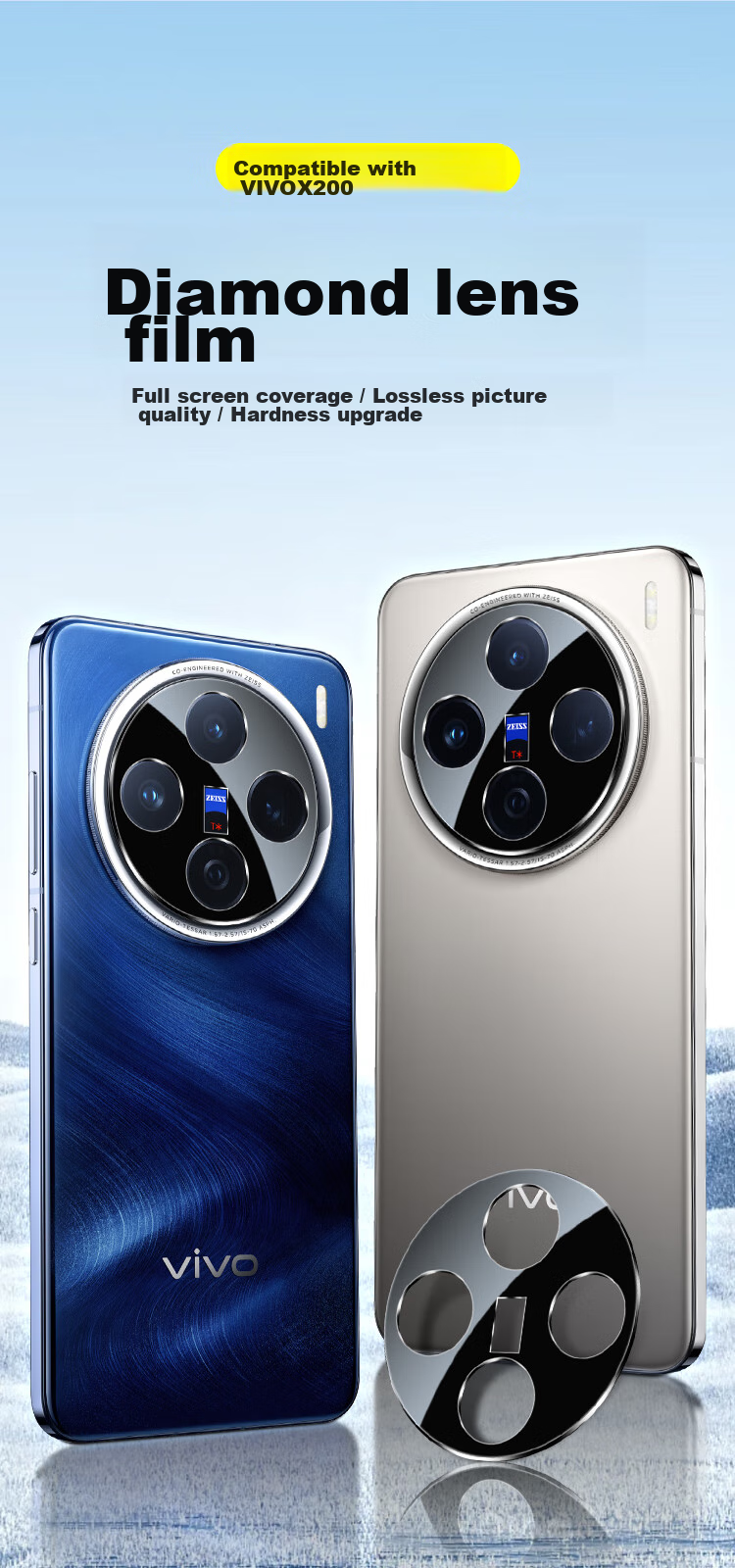 KOOLIFE Lens Protector for Vivo X200 Camera, Protective Film for Vivo X200 Rear Camera, AR Enhanced Transparency Ultra-Thin High-Definition Wear-Resistant Scratch-Resistant Dust-Proof Film 5