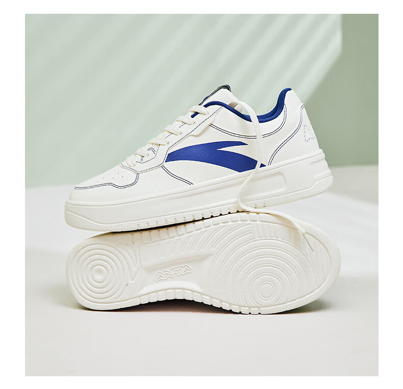 Anta Lightweight Casual White Shoes | Men's Summer White Sneakers Lightweight Versatile Student Sports Shoes 7