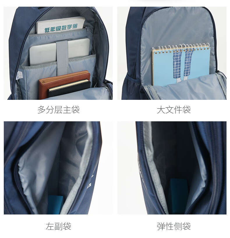 UNIVERSITY OF CAMBRIDGE British Cambridge Middle School Student Backpack for Boys, Large Capacity Lightweight Shoulder Bag for High School Students CA325 Blue 3
